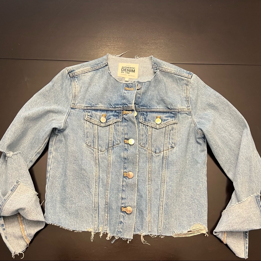 Distressed Zara denim jacket